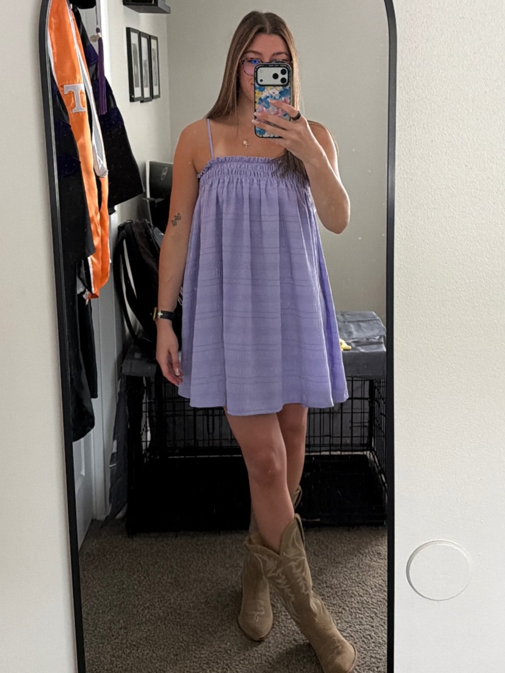 Purple Square Neck Dress 💜